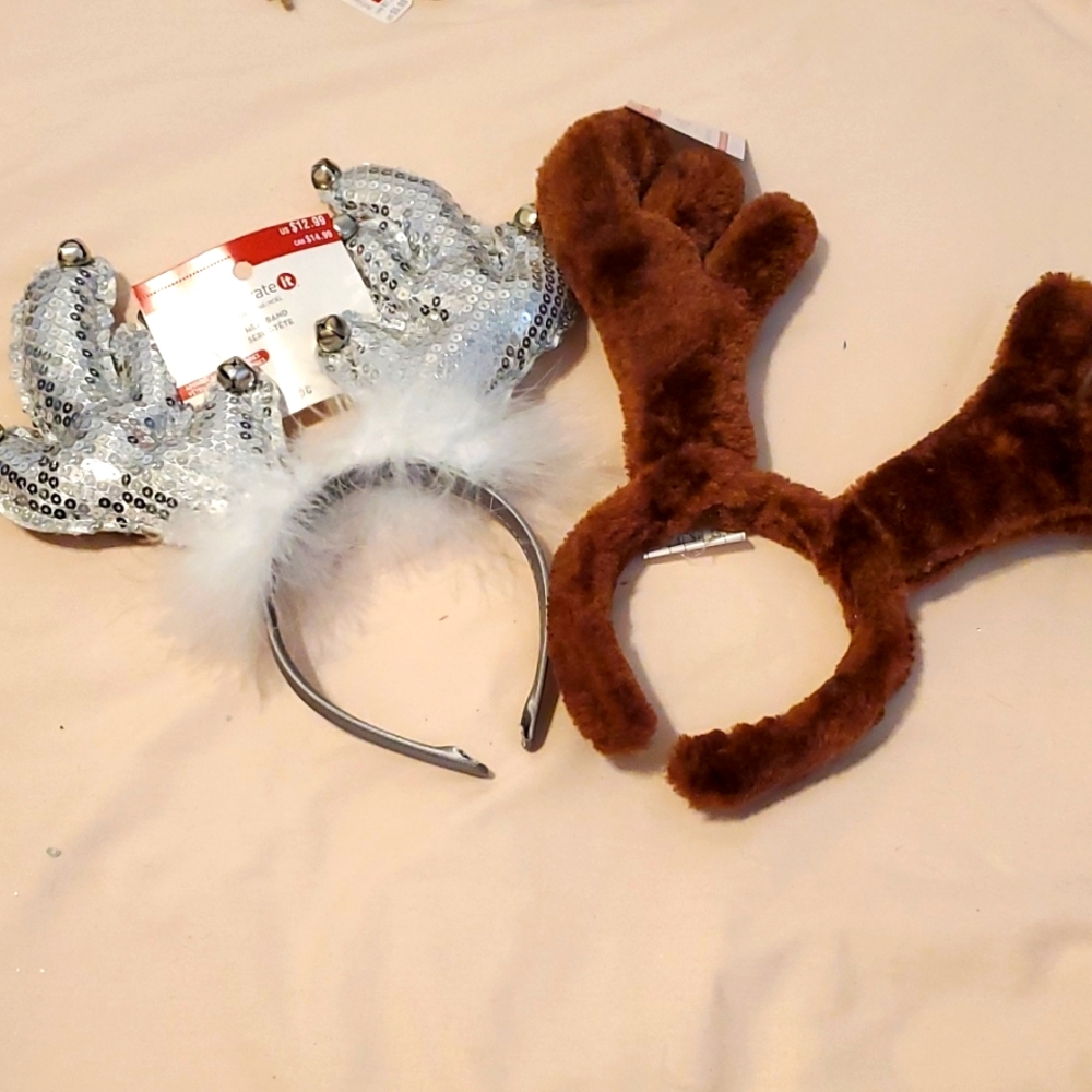 2 Reindeer Antlers Headbands